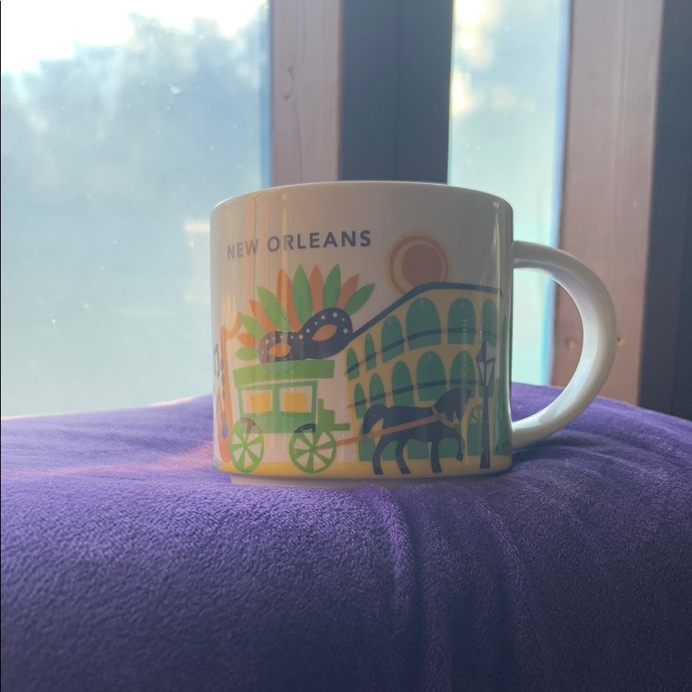 Starbucks New Orleans You Are Here Collection Mug with Green and Yellow Design